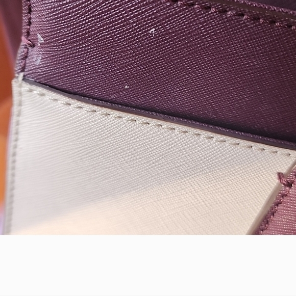 Kate Spade Two-Tone Satchel in Cream and Dark Brown Used - Picture 7 of 7